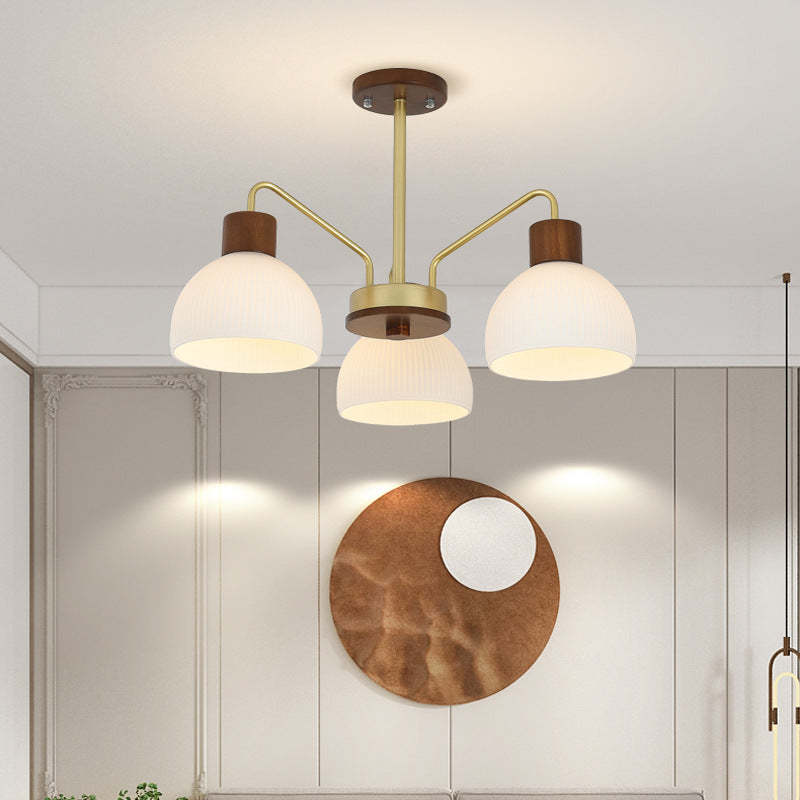 Lily Rustic Chandelier Metal/Wood/Glass Living Room/Dining Room