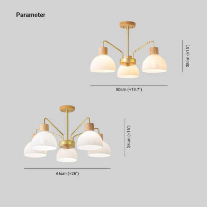 Lily Rustic Chandelier Metal/Wood/Glass Living Room/Dining Room