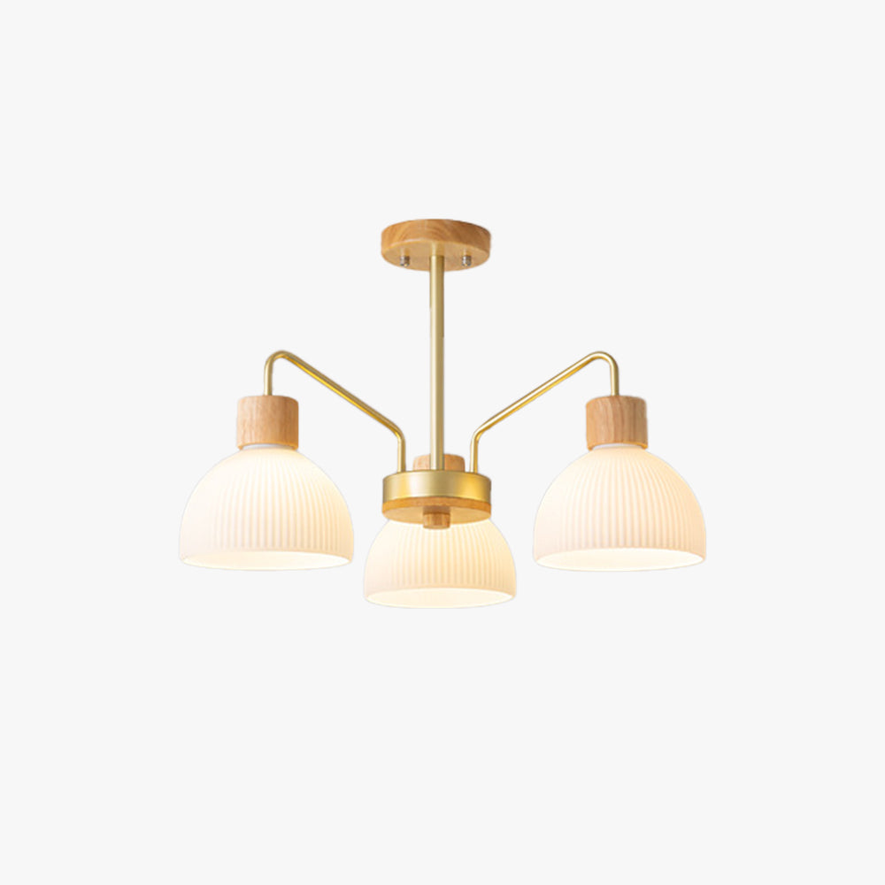 Lily Rustic Chandelier Metal/Wood/Glass Living Room/Dining Room