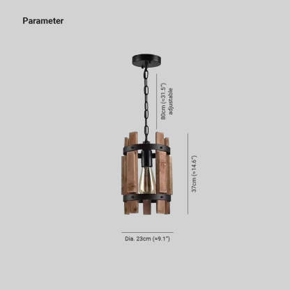 Austin Retro LED Pendant Light dimension