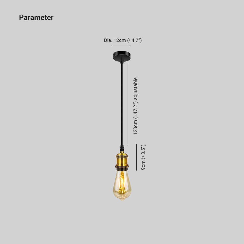 Alessio Retro Pendant Light Dimensions
