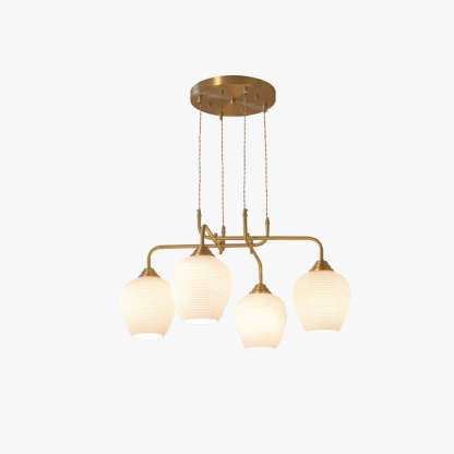 Valentina Morden LED Chandelier Golden Metal Living Room