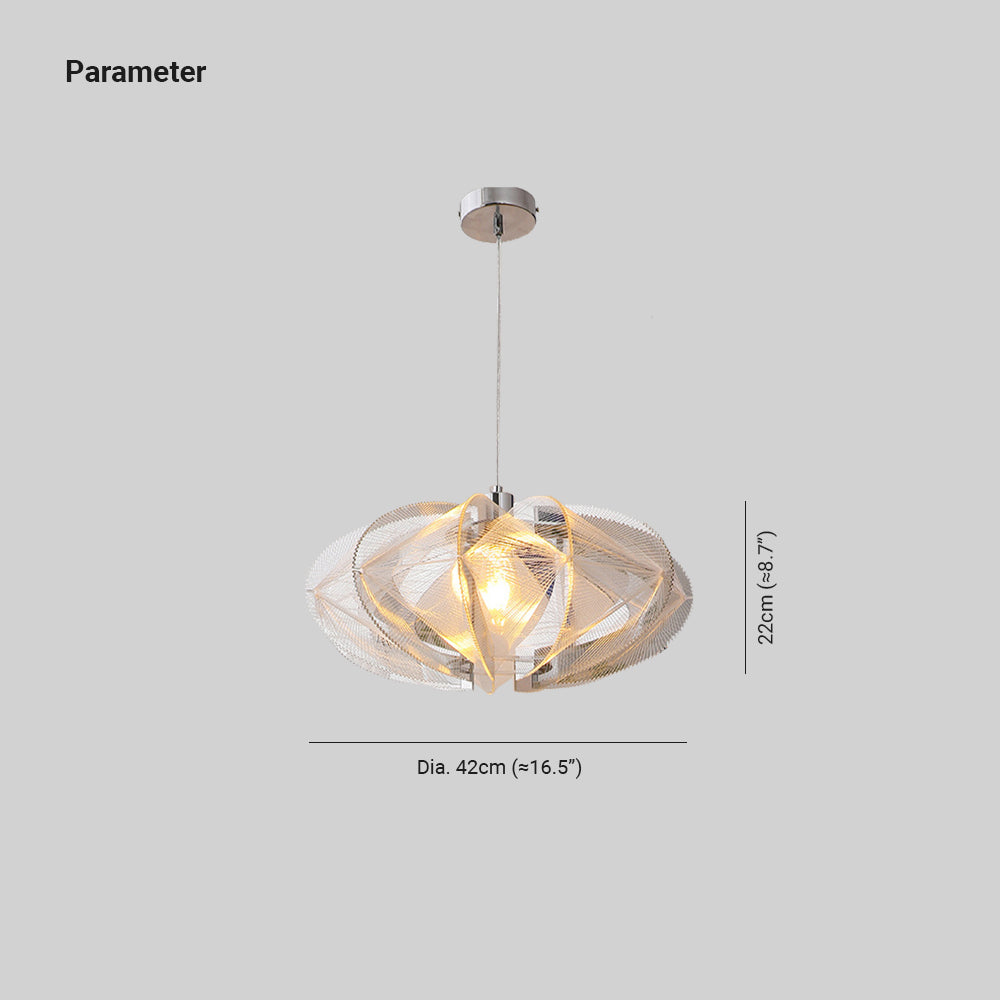Grace Modern LED Pendant Light White Metal Acrylic Living Room