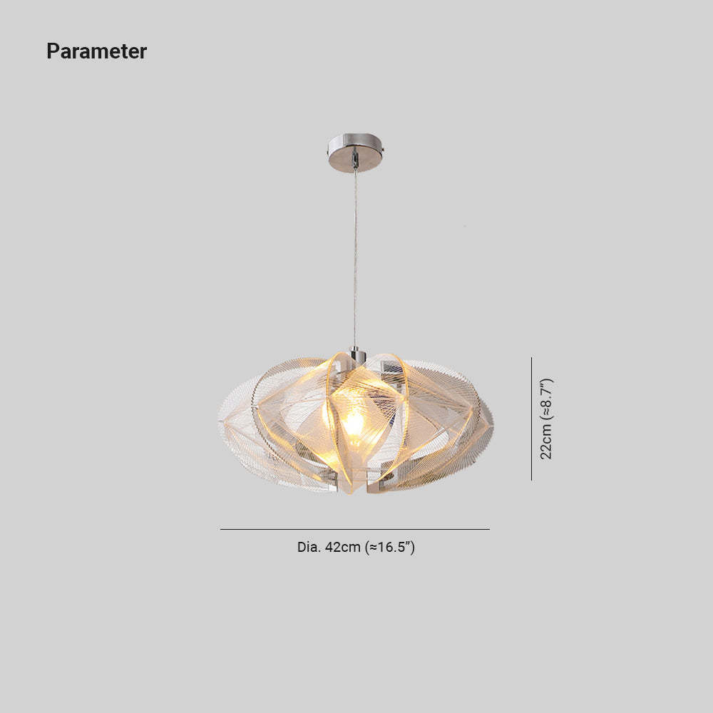 Grace Modern LED Pendant Light White Metal Acrylic Living Room