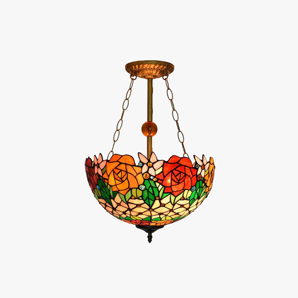 Eryn Vintage LED Pendant Light Multicolor Glass Living Room