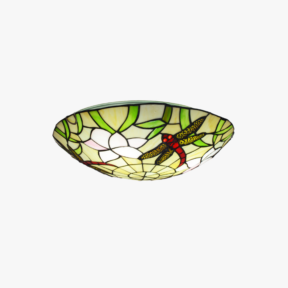 Eryn Vintage LED Flush Mount Ceiling Light Multicolor Glass Bedroom