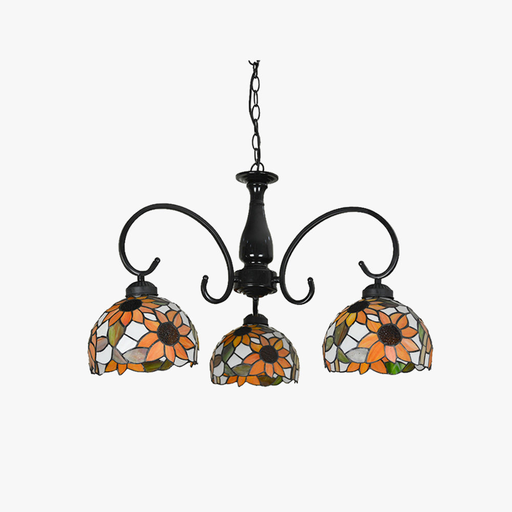 Eryn Modern LED Chandelier Multicolor Metal Glass Living Room