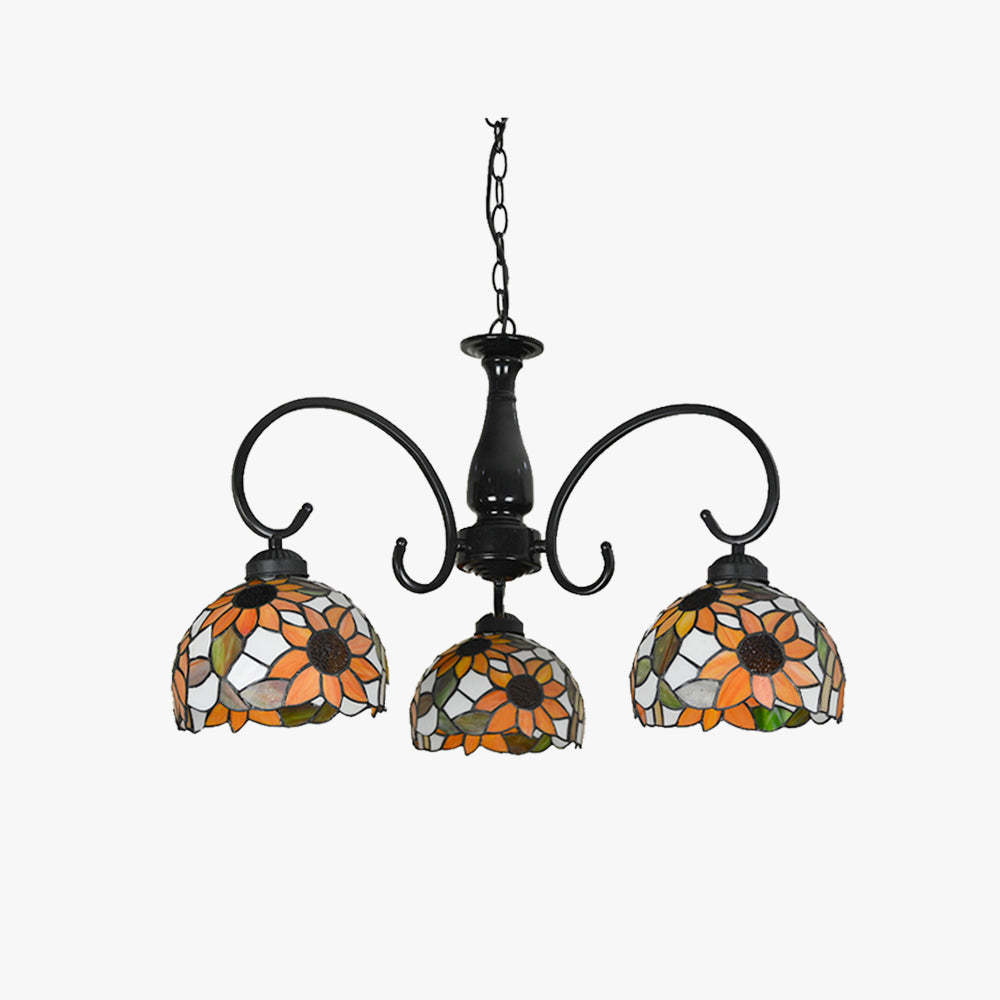 Eryn Modern LED Chandelier Multicolor Metal Glass Living Room