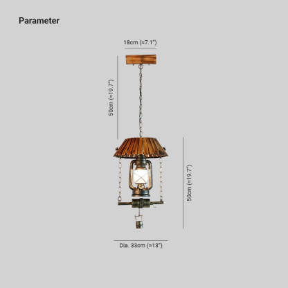 Alessio bamboo pendant light dimensions