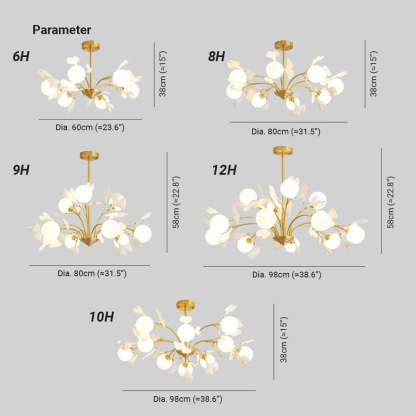 Olivia Luxury Creative Minimalist Chandelier Glass Bedroom