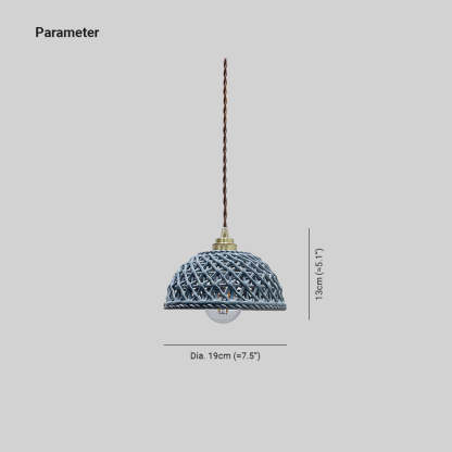 Hailie Retro Nordic Pendant Light Metal Ceramic Bar Bedroom
