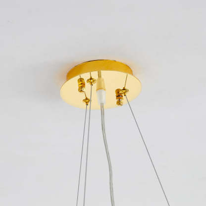 Marilyn Contemporary Gold Glass Crystal Chandelier