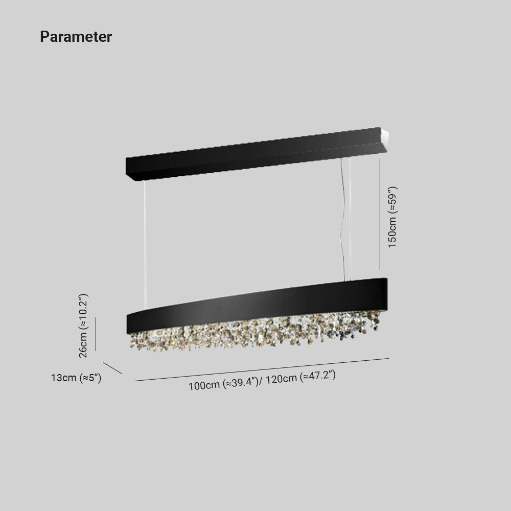 Marilyn Modern Crystal Pendant Light Black/White/Brown/Gold