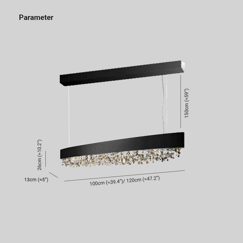 Marilyn Modern Crystal Pendant Light Black/White/Brown/Gold