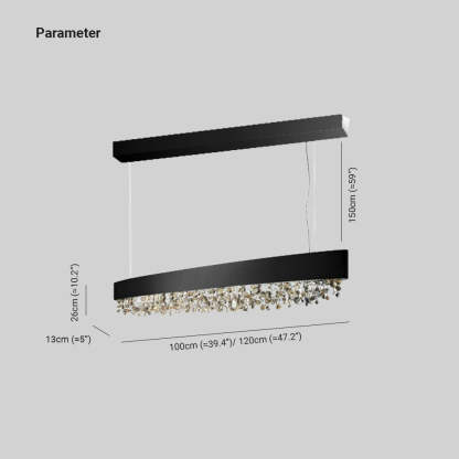 Marilyn Modern Crystal Pendant Light Black/White/Brown/Gold