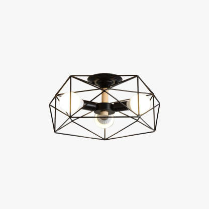 Cooley Modern Geometric Lantern Metal Flush Mount Ceiling Light