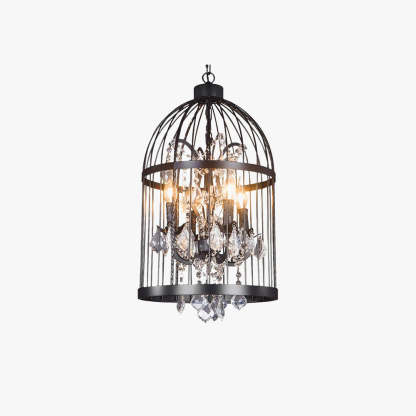 Cooley Designer Birdcage Pendant Light - Metal frame with crystals