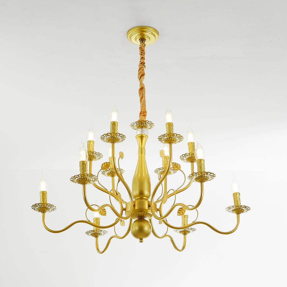 Marilyn Antique Candle Crystal Metal Chandelier