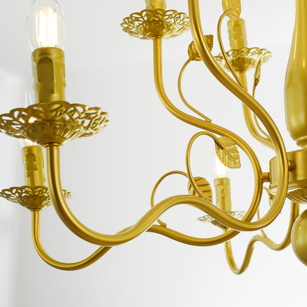 Marilyn Antique Candle Crystal Metal Chandelier