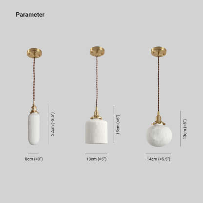Valentina Nordic Simple Ceramics Pendant Light, 3 Style