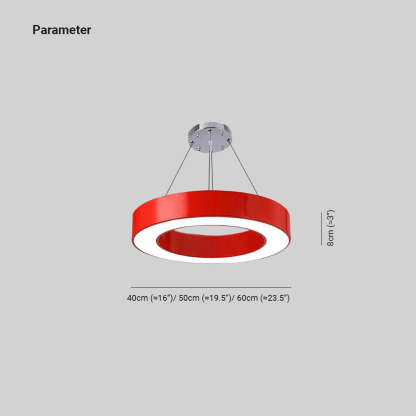 Morandi O Shape Modern Simple Pendant Light, 4 Color