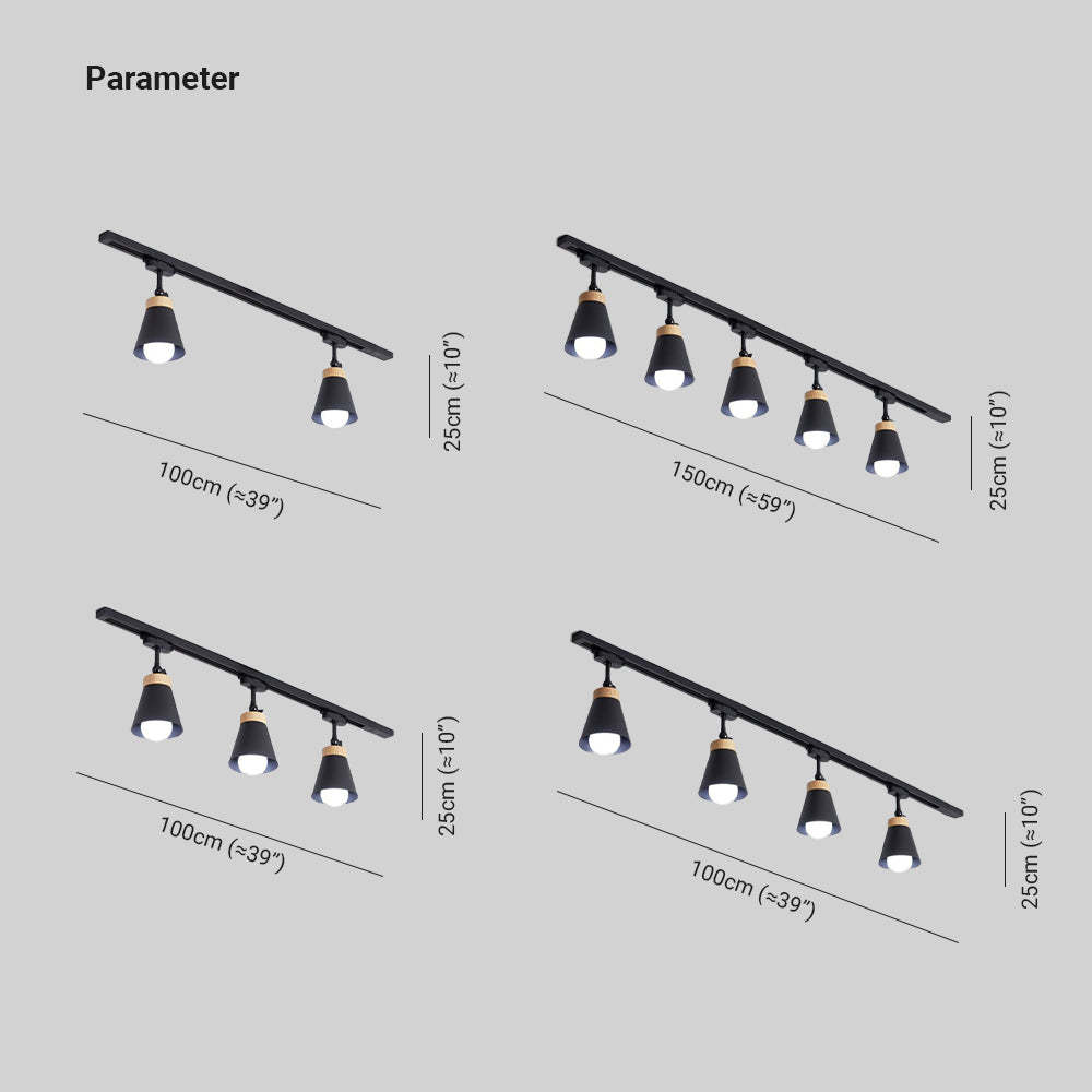 Haney Nordic Modern Cone Metal LED Ceiling Light Spotlight