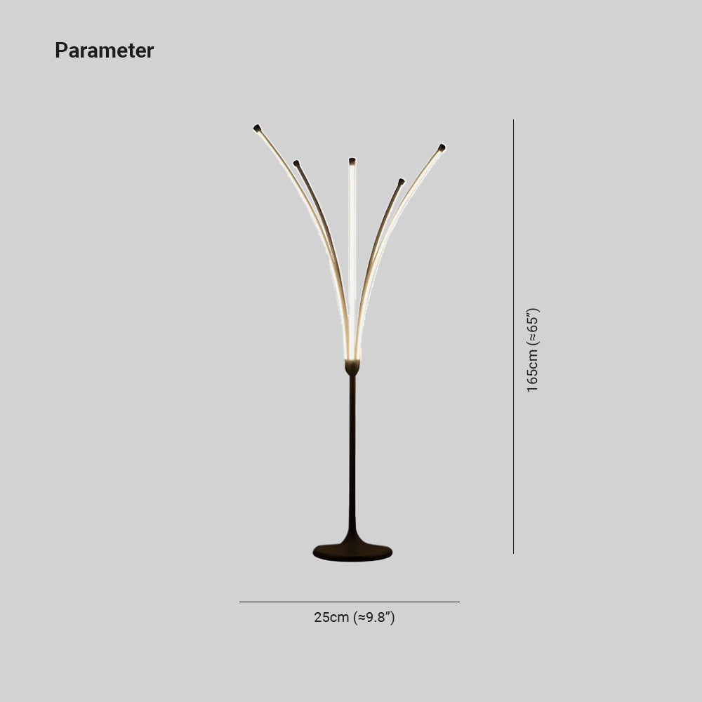 Edge Minimalist Floor Lamp dimensions: 25cm x 165cm