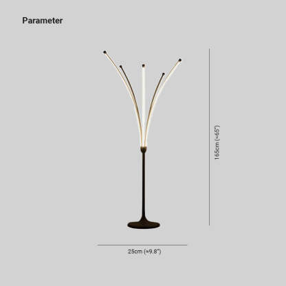 Edge Minimalist Floor Lamp dimensions: 25cm x 165cm