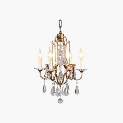 Silva Vintage Luxury Candle Crystal Metal Chandelier