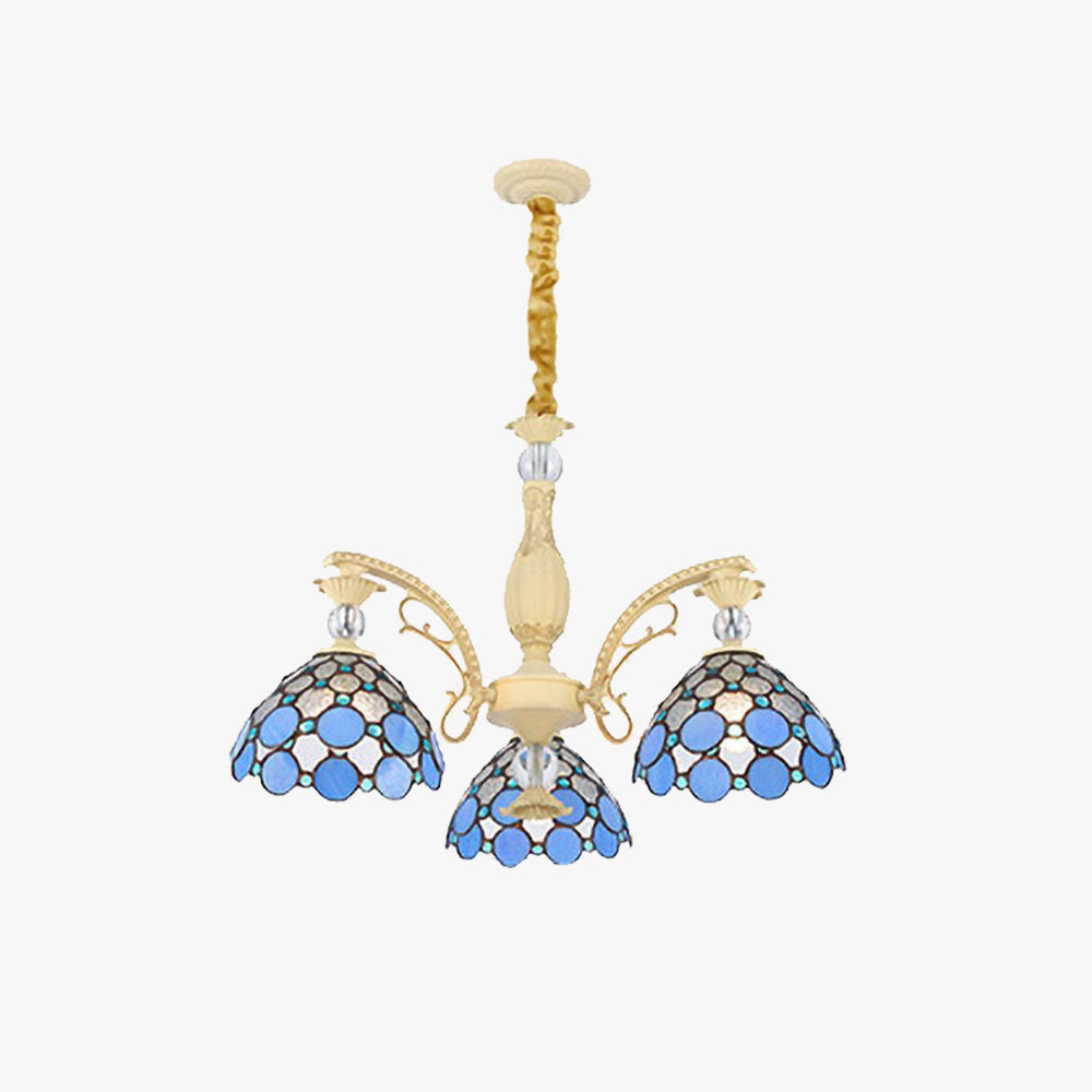 Eryn Mediterranean Chandelier Eryn Mediterranean Branch Glass Metal Chandelier