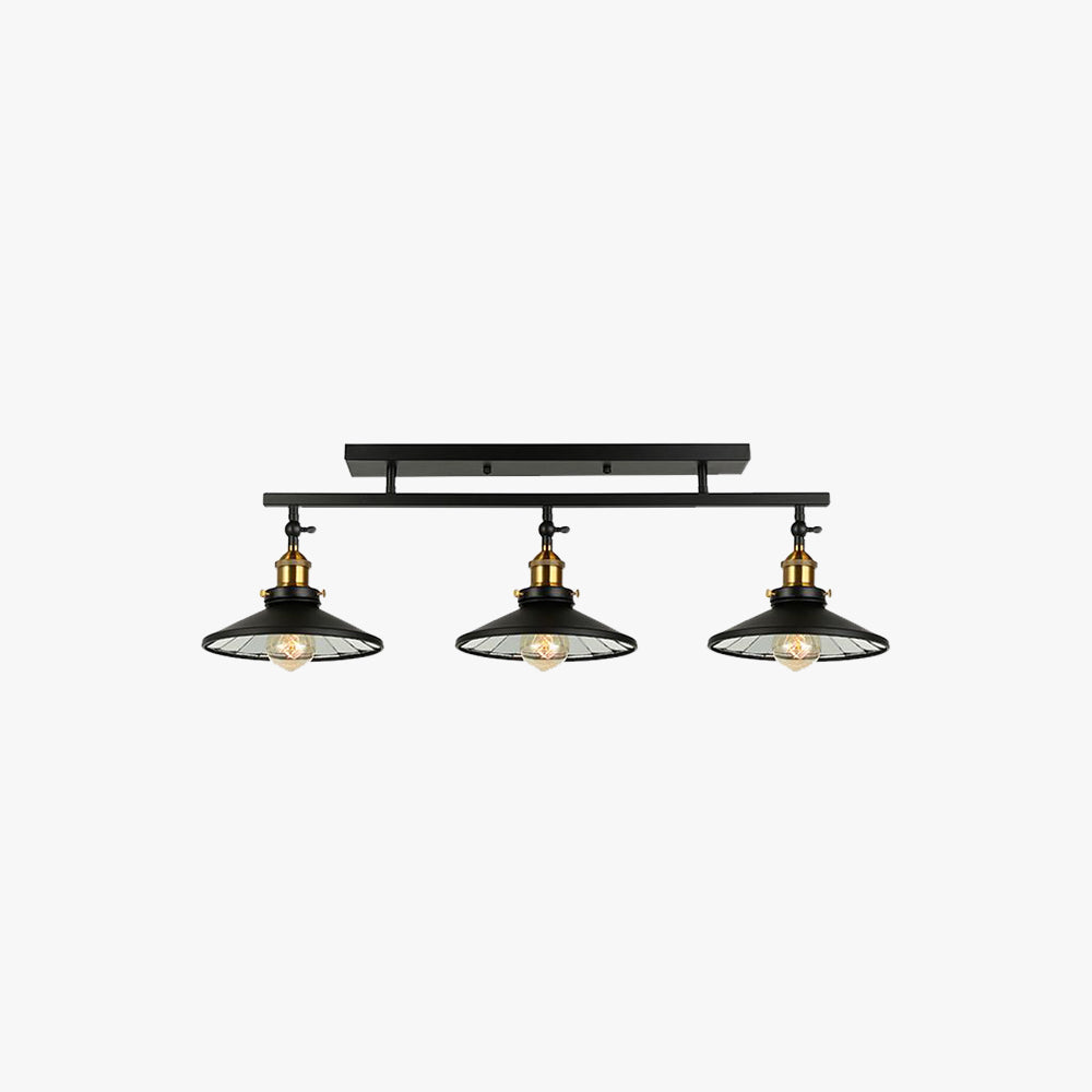 Cooley Retro Metal LED Flush Mount Ceiling Light - Black Ceiling Light
