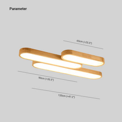 Ozawa Nordic Minimalist Oval LED Flush Mount Ceiling Light
