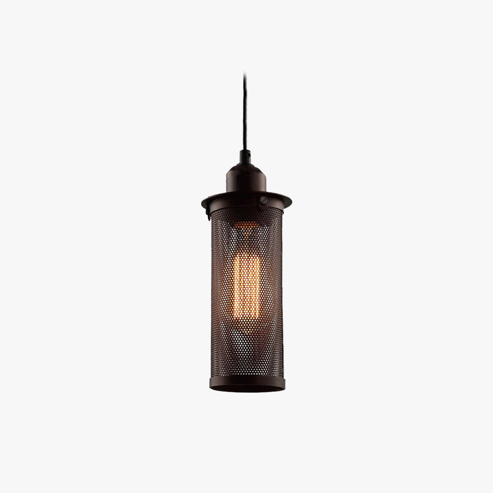 Sanna Industrial Metal Pendant Light Rust