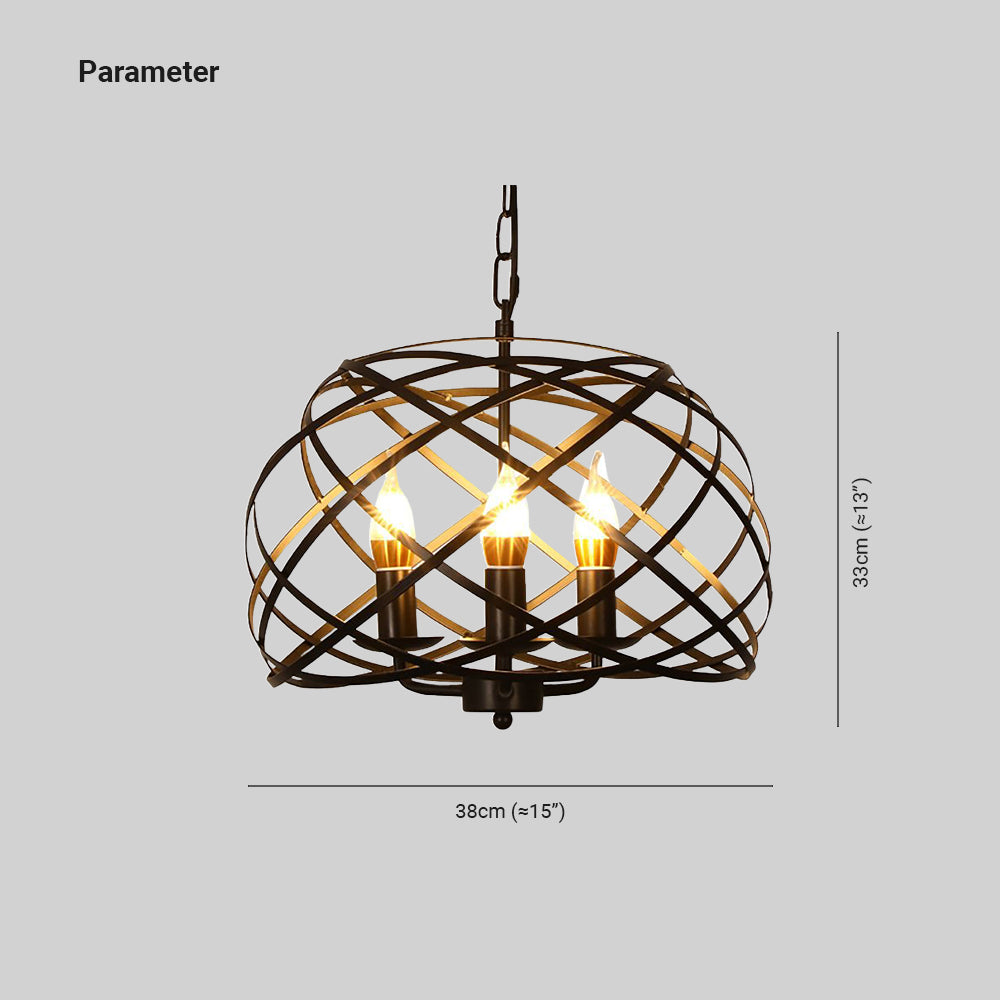 Alessio Vintage Chandelier, 33cm tall, 38cm wide