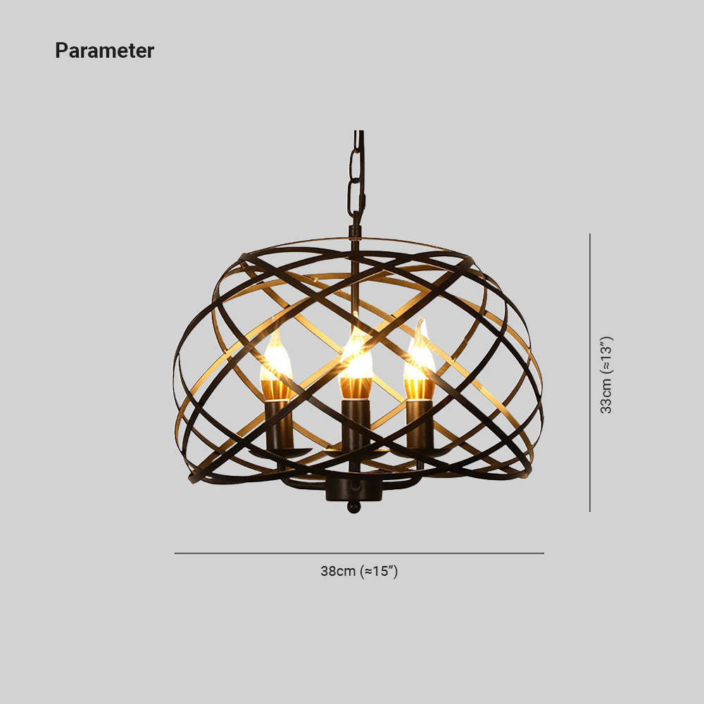 Alessio Vintage Chandelier, 33cm tall, 38cm wide