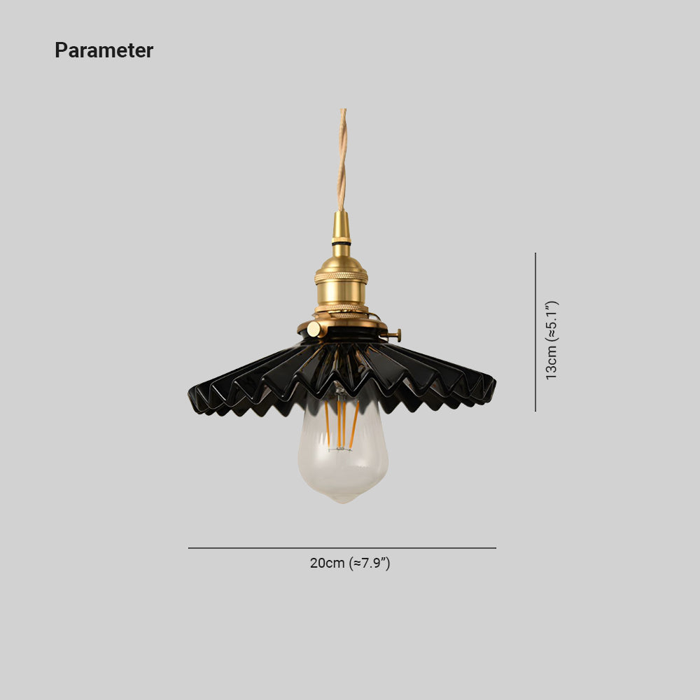 Alessio Black Pendant Light dimensions