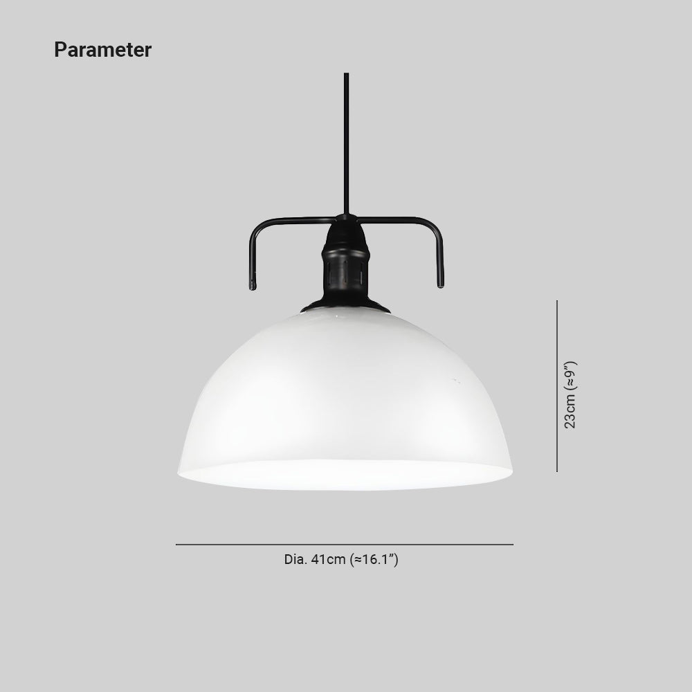 Morandi Pendant Light, 41cm Dome, Metal Fixture