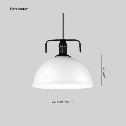 Morandi Pendant Light, 41cm Dome, Metal Fixture
