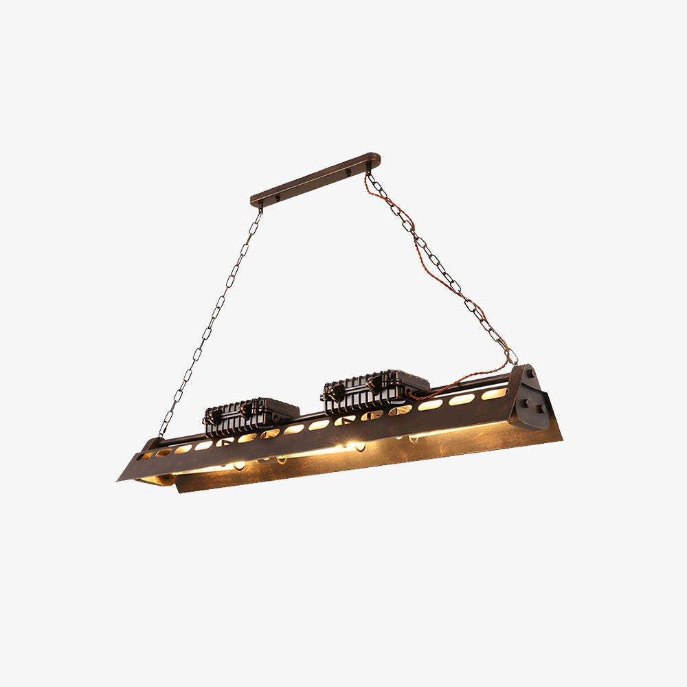 Cooley Industrial Metal Pendant Light in Rust