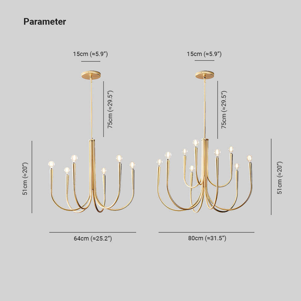 Hailie Modern Minimalist Chandelier Dinning Room
