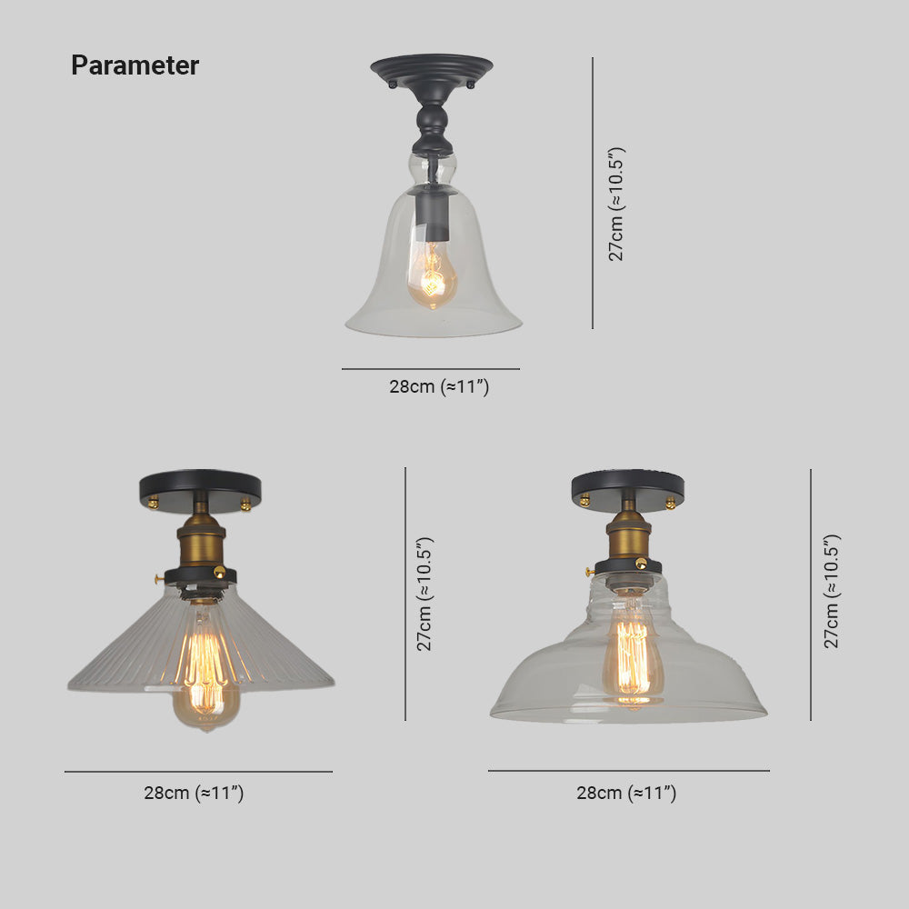 Alessio Flush Mount Ceiling Light dimensions