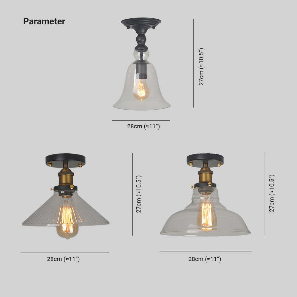 Alessio Flush Mount Ceiling Light dimensions