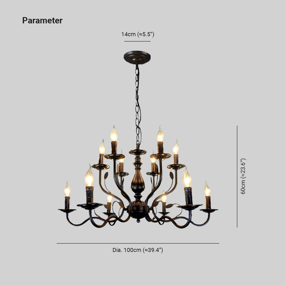 Silva Transitional Candle Chain Chandelier