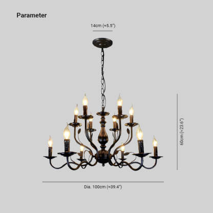 Silva Transitional Candle Chain Chandelier
