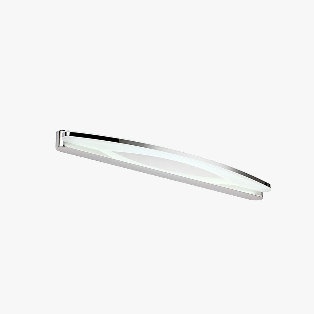 Leigh Minimalist Oval Vanity Wall Lamp, Chrome, Bedroom/Bathroom