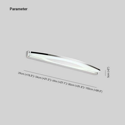 Leigh Minimalist Oval Vanity Wall Lamp, Chrome, Bedroom/Bathroom