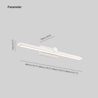 Edge Minimalist Linear Led Vanity Wall Lamp, White, Bathroom