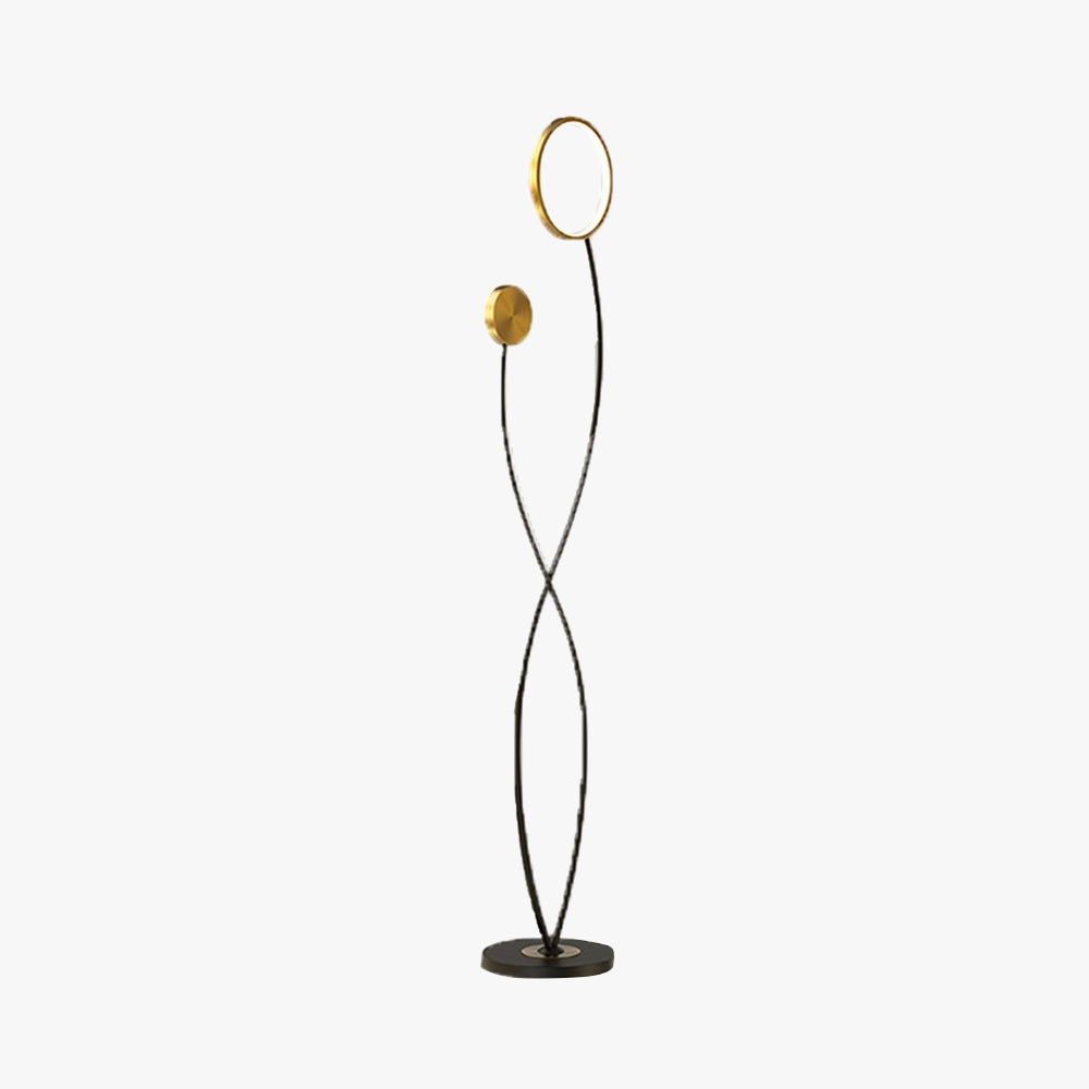 Louise Modern Wave Double Head Metal Acrylic Floor Lamp