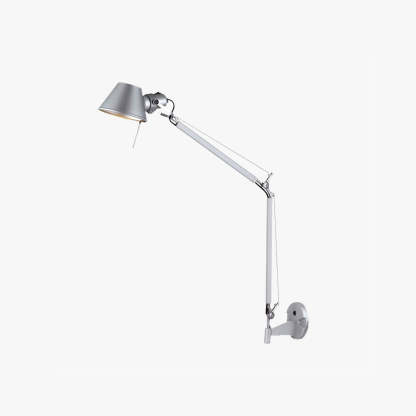 Brady Wall Lamp Dome Modern, Metal Adjustable, Silver, Living Room
