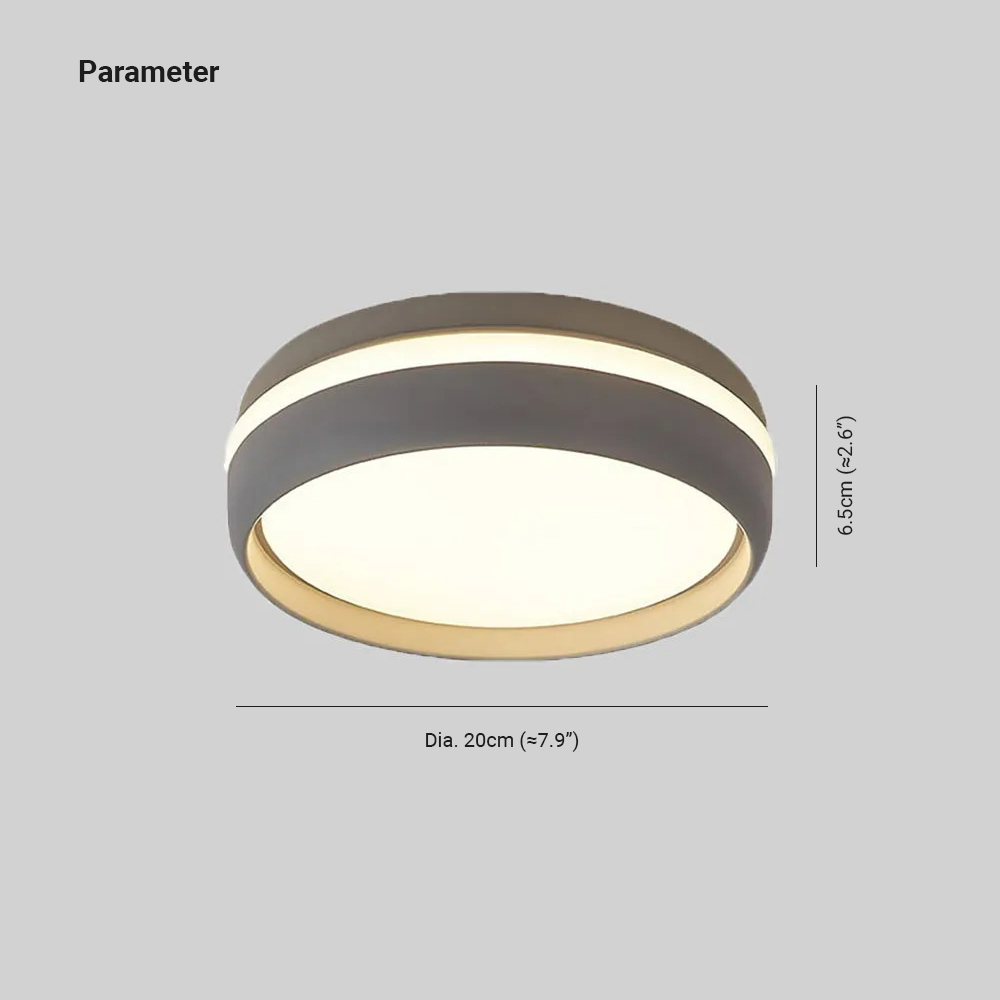 Quinn Flush Mount LED Ceiling Light Black/White